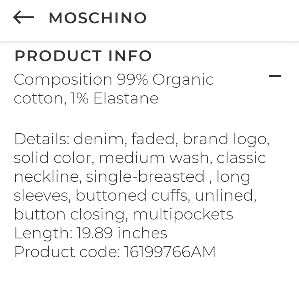 Moschino Jean Jacket - Picture 6 of 6